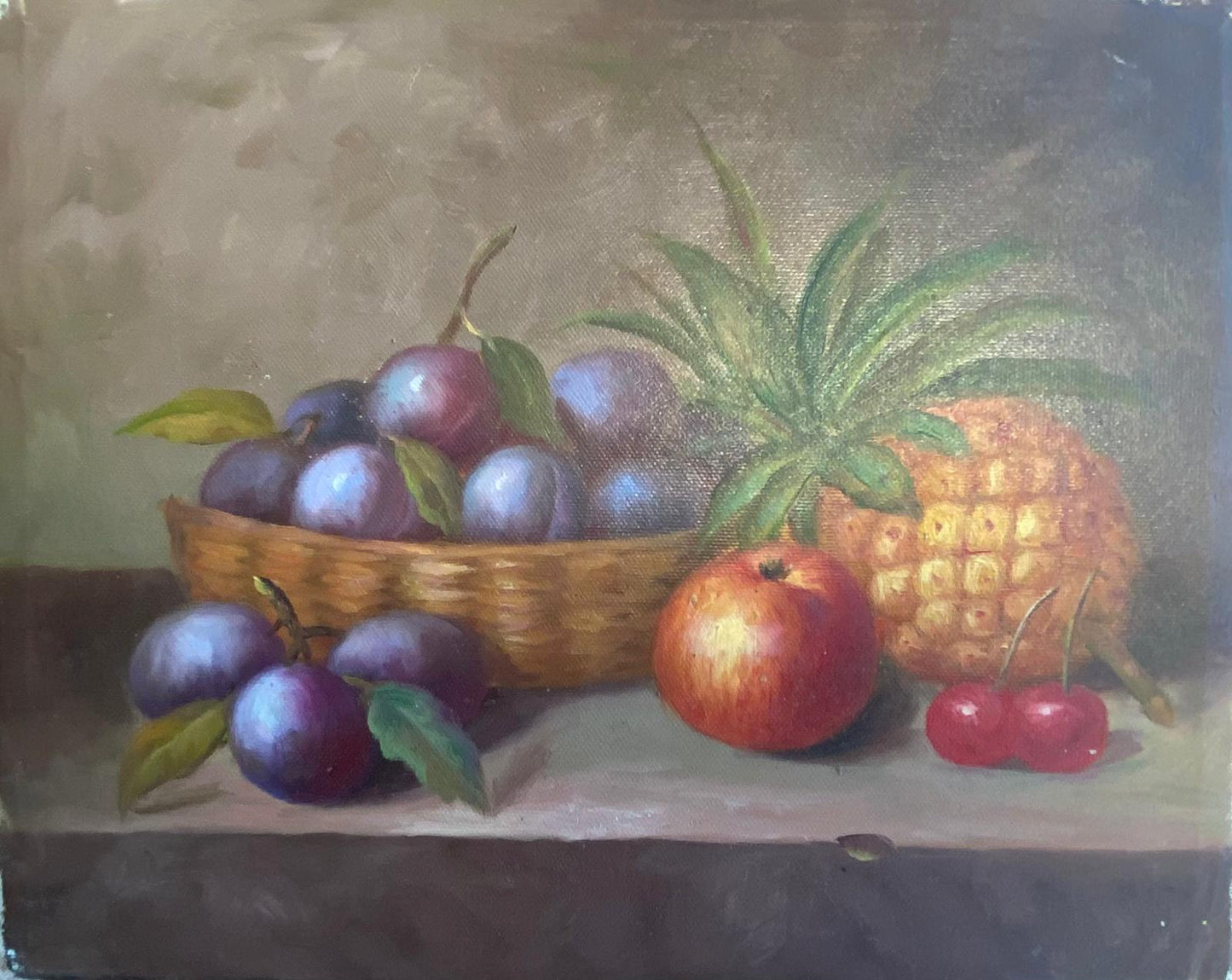 Nature morte d'un ananas et d'autres fruits