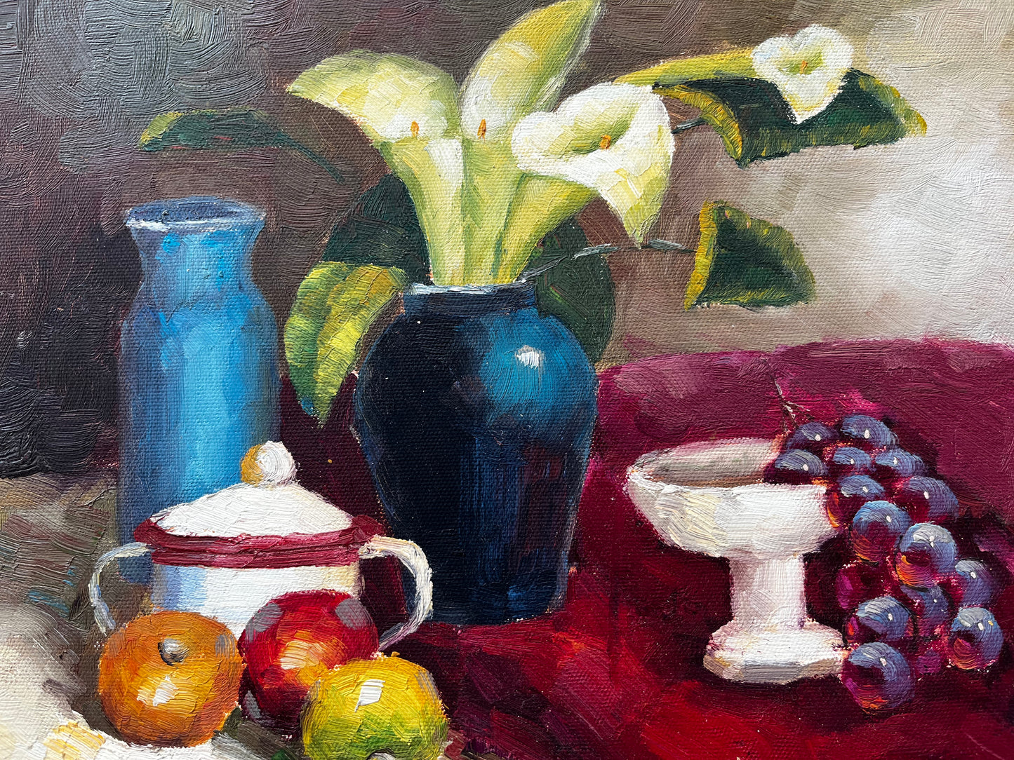 Nature morte de fleurs et de fruits
