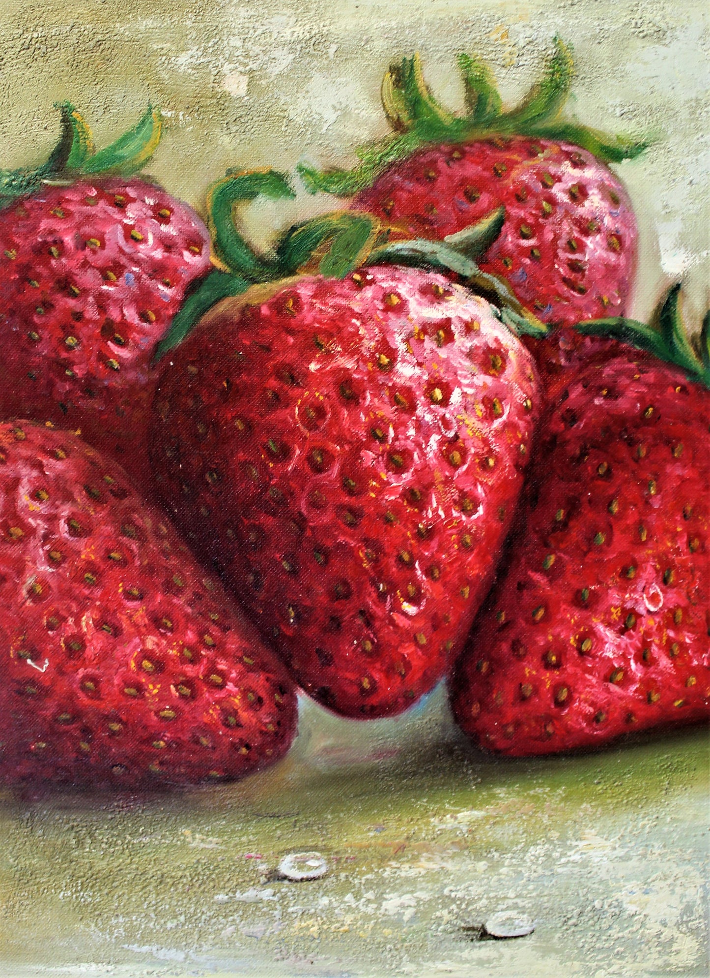 Nature morte détaillée de fraises