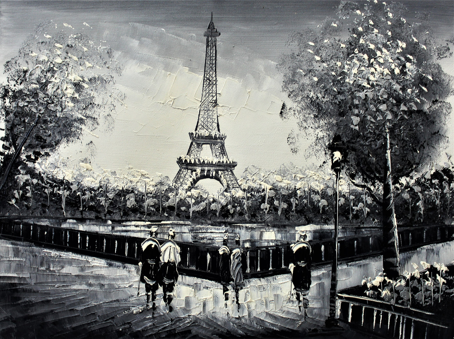 View of trees and the Eiffel tower