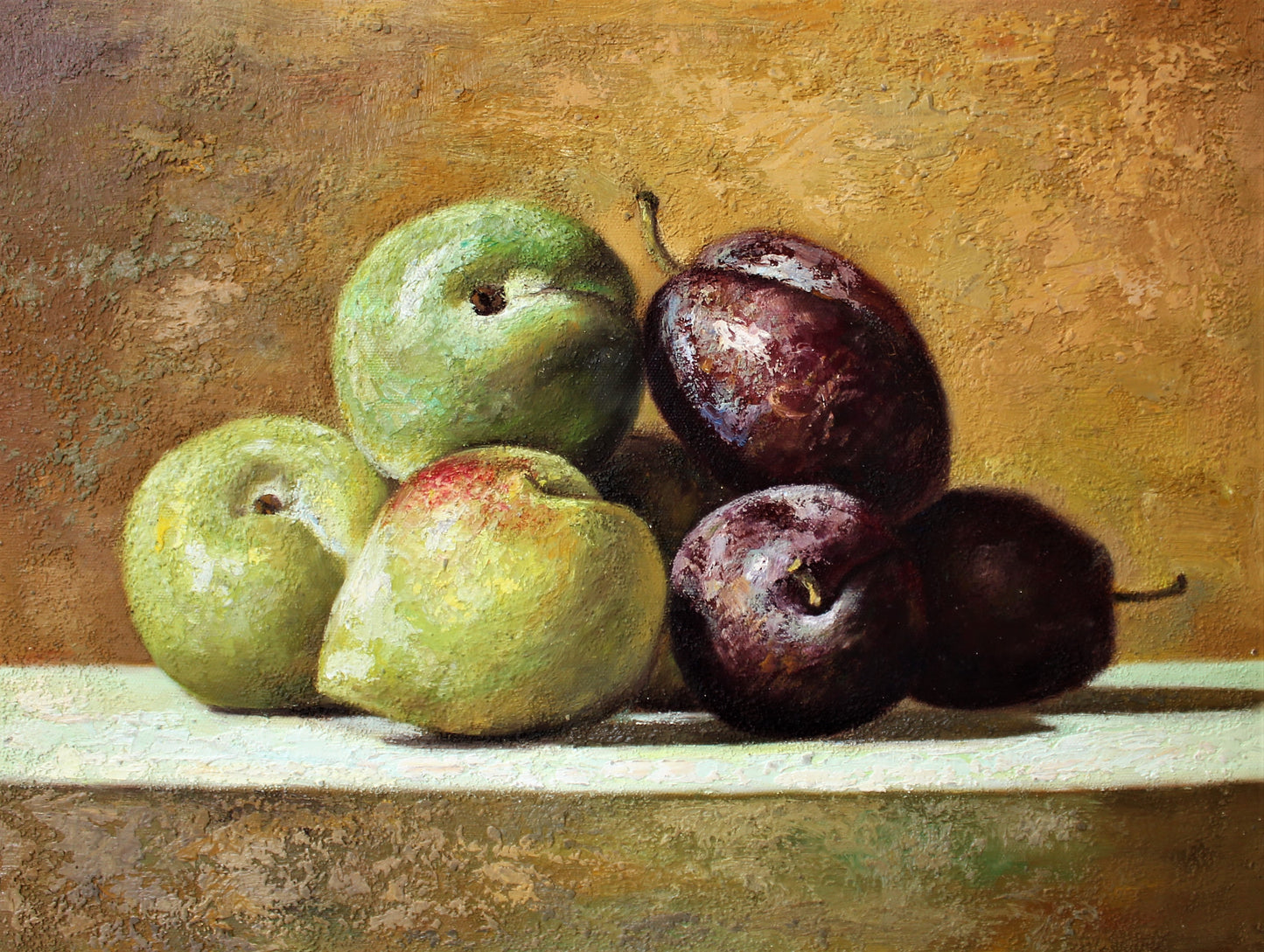 Nature morte aux pommes et aux prunes