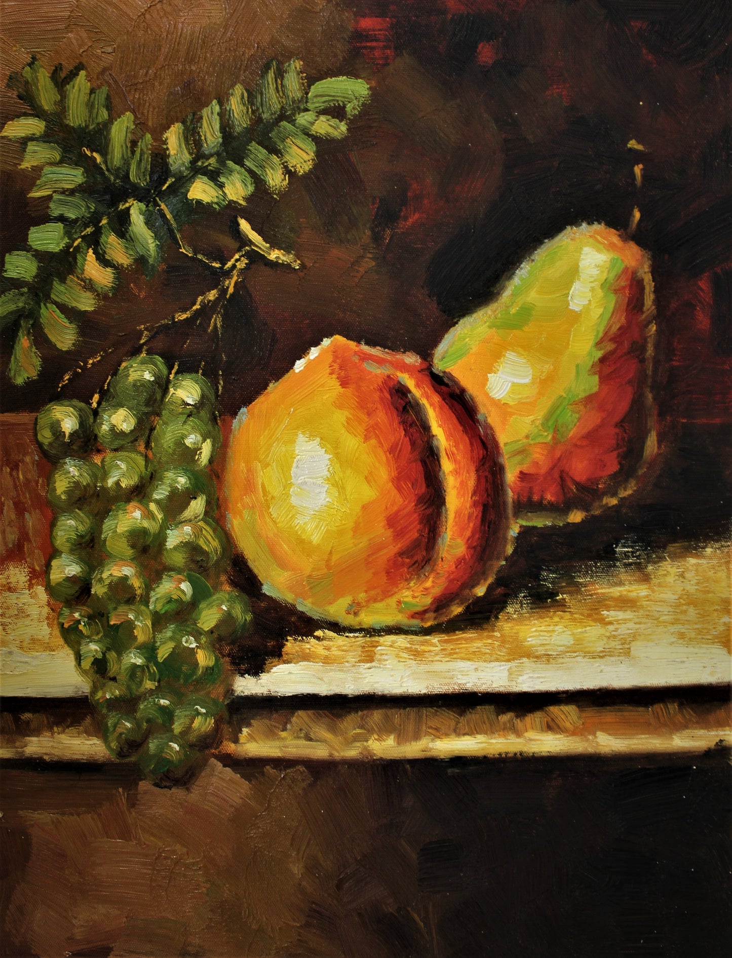 Nature morte aux poires et aux raisins