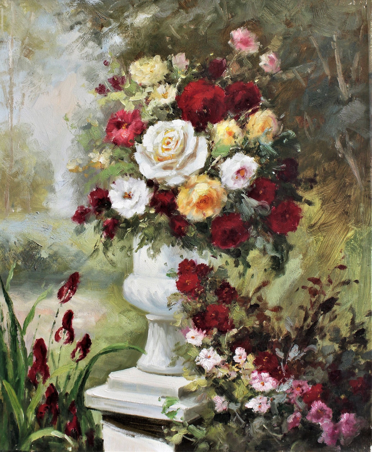 Fleurs dans un jardin extérieur