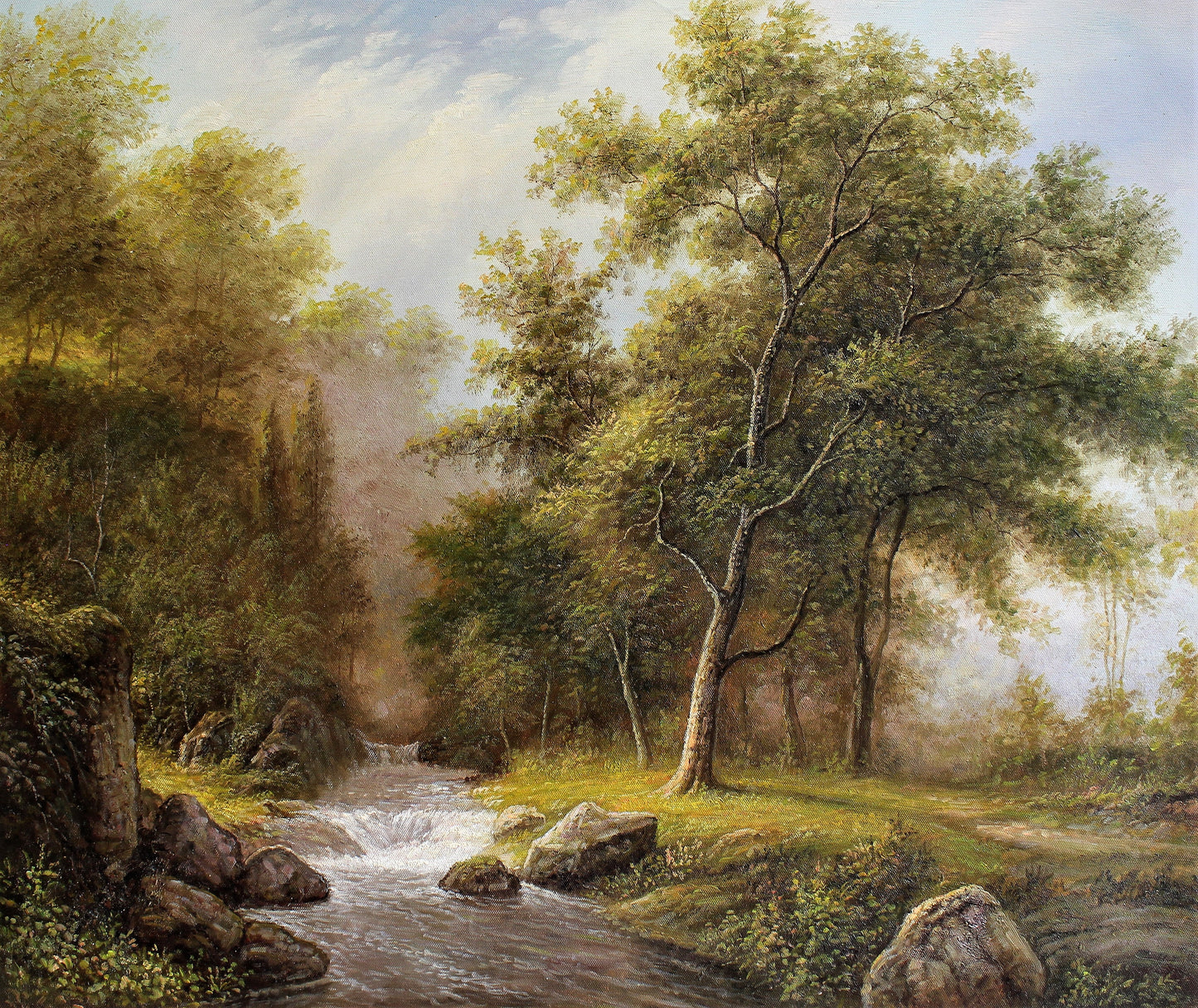 Ruisseau paisible dans une forêt