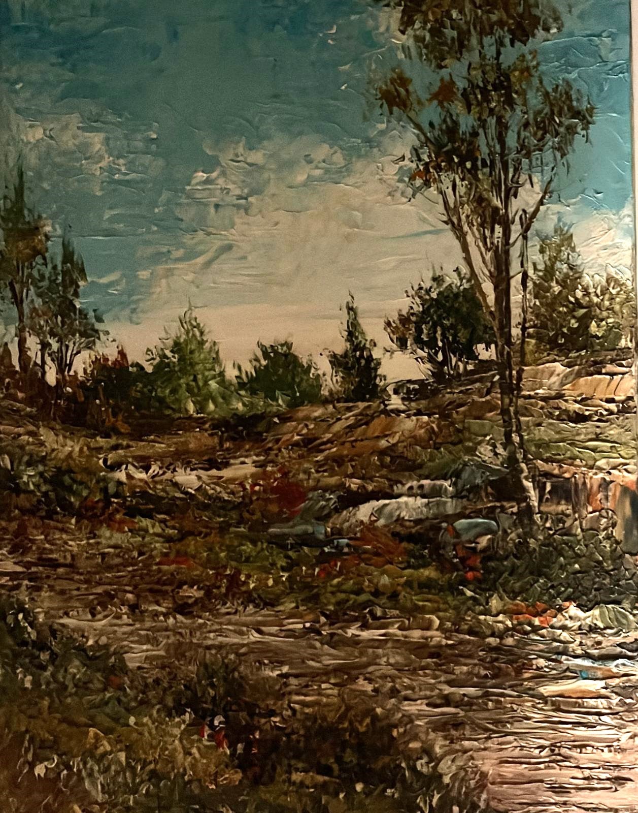 Landscape with cloudy sky