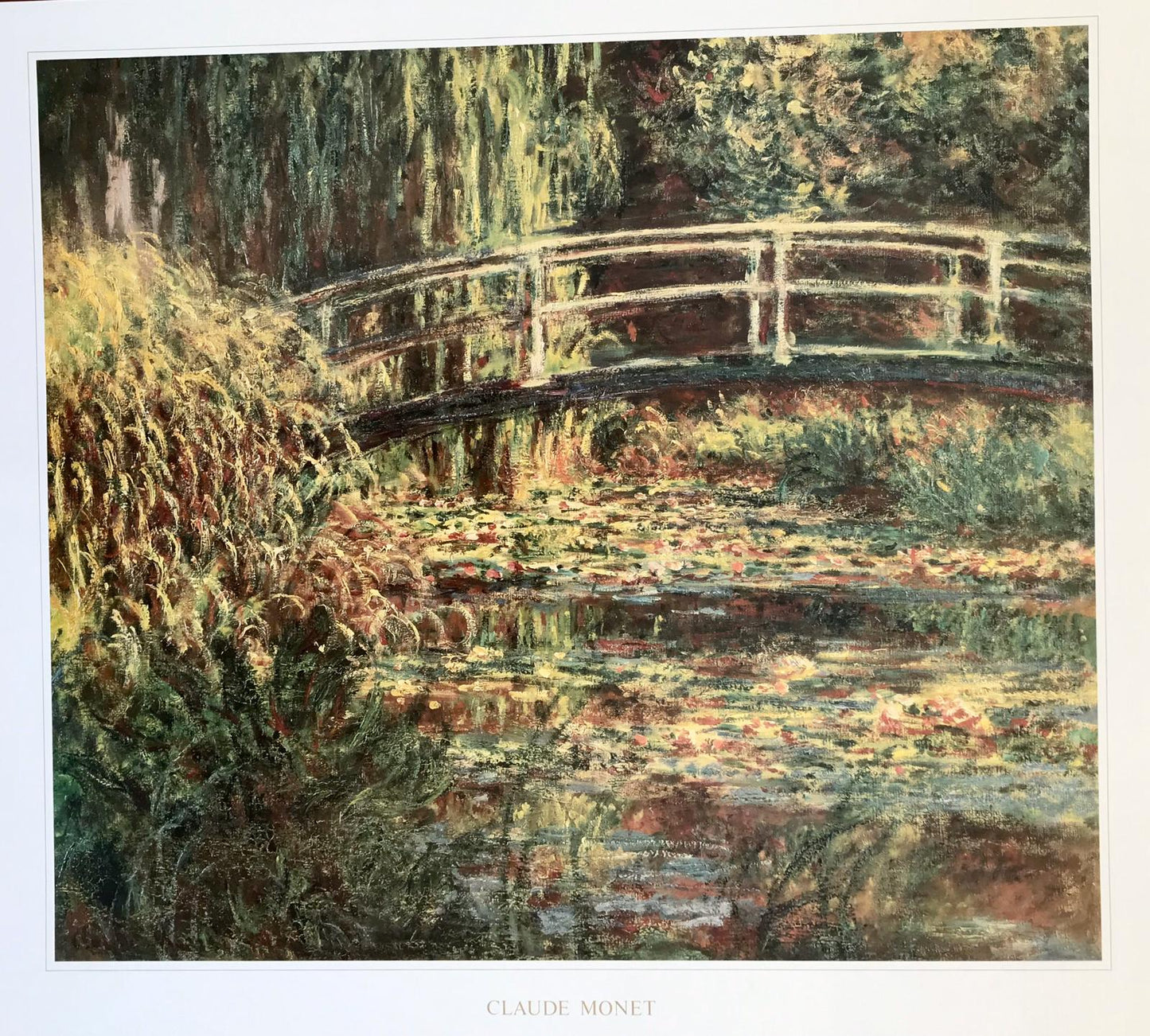 Affiche du pont dans le jardin de Claude Monet