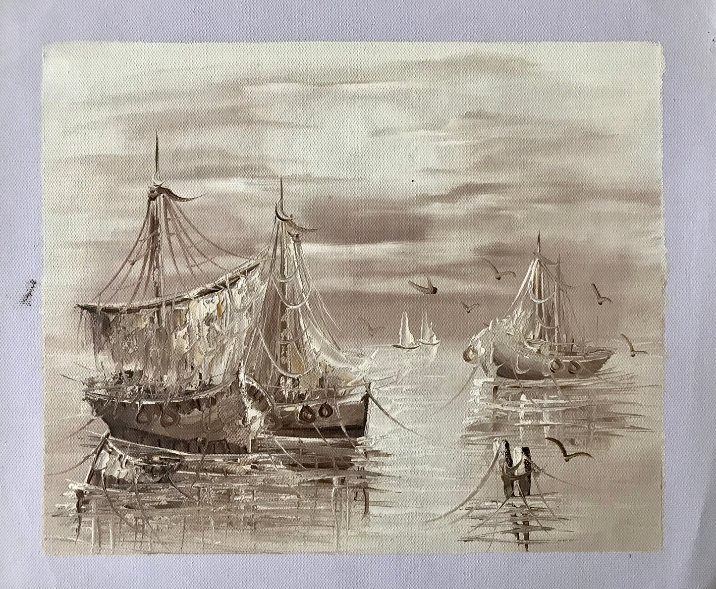 Large ships in harbor