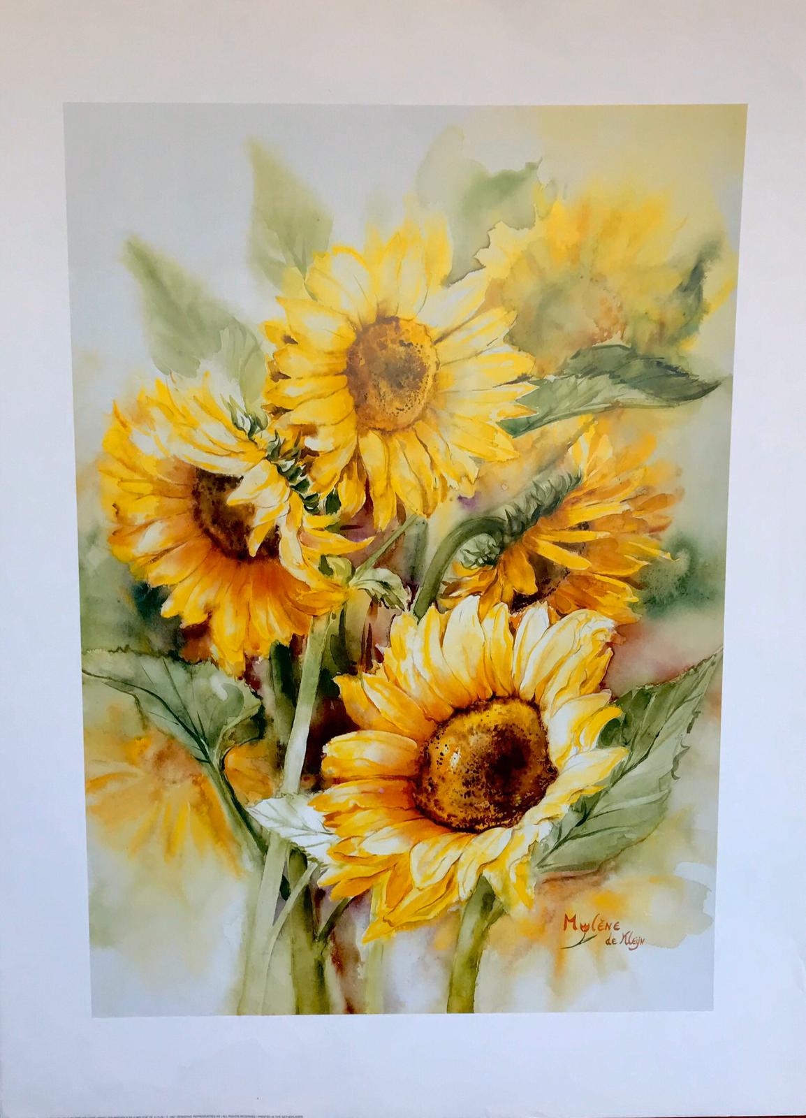 Poster of sunflowers by Mylene
