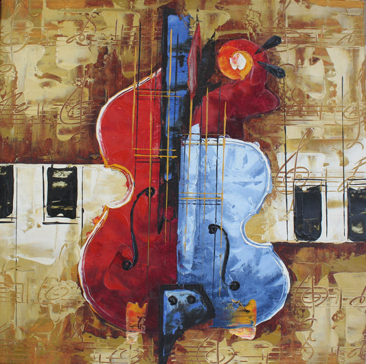Violon et piano abstraits