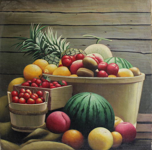 Nature morte de fruits en contenants