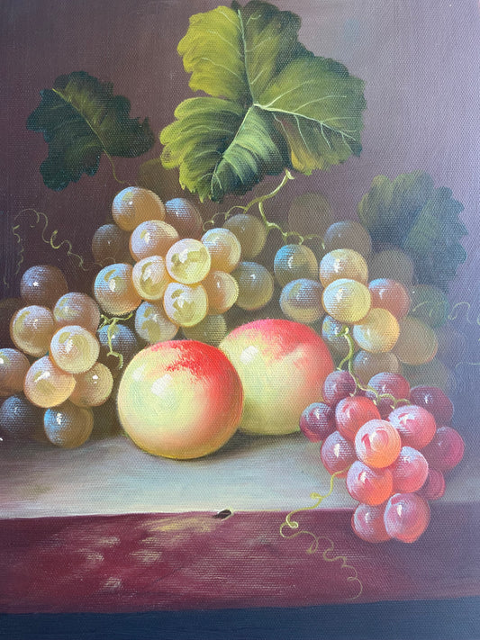 Nature morte de fruits sur une table en bois