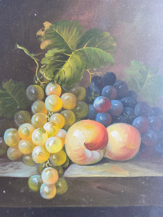Nature morte de fruits sur une table en bois