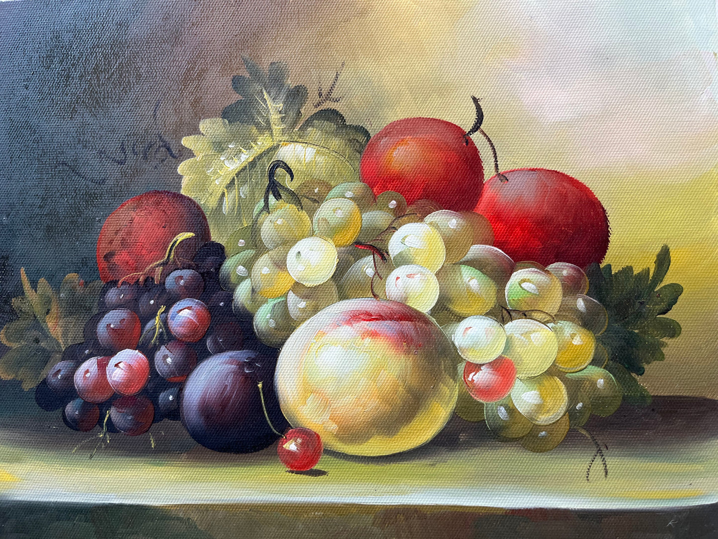 Nature morte de fruits avec fond dégradé