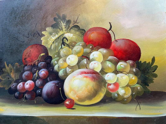 Nature morte de fruits avec fond dégradé