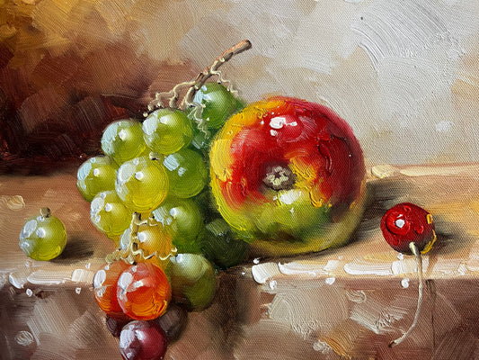 Nature morte de plusieurs fruits sur une table