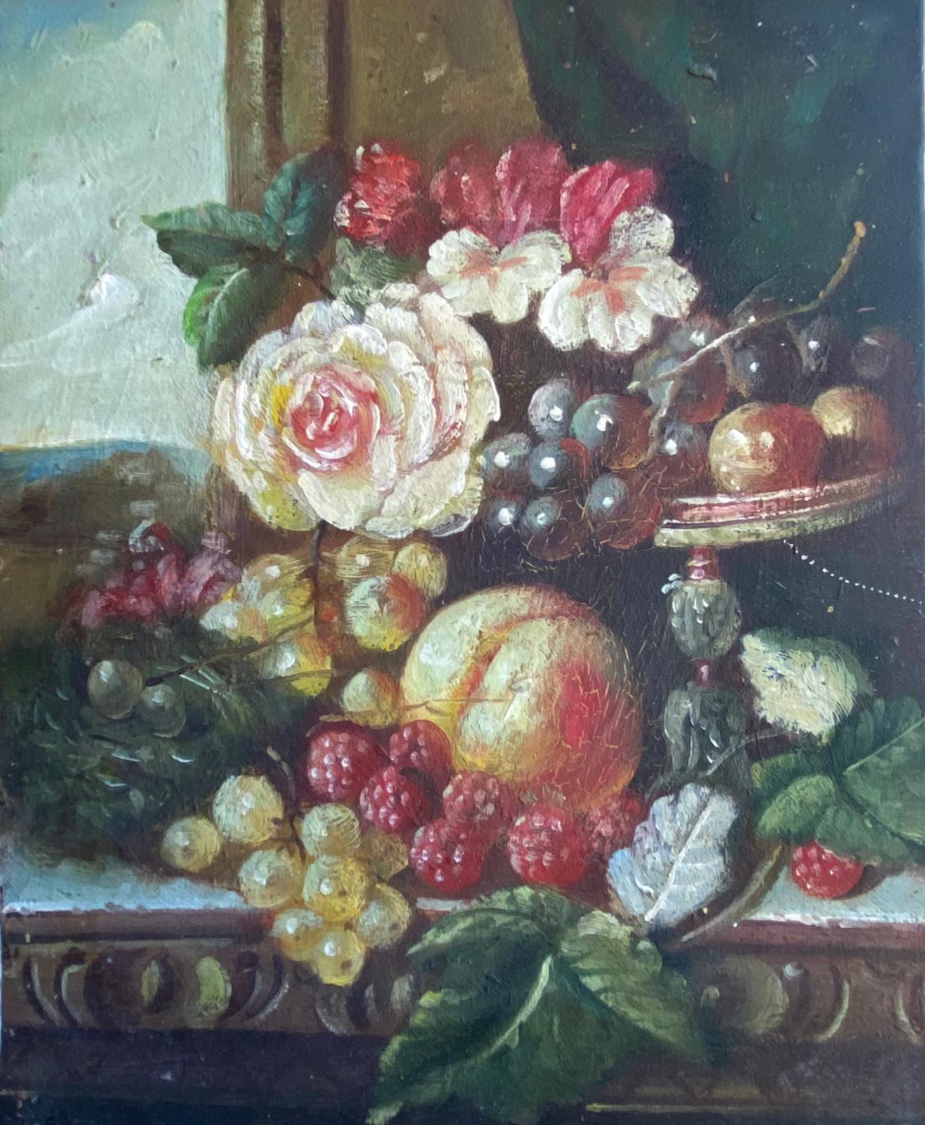 Nature morte de fleurs et de fruits