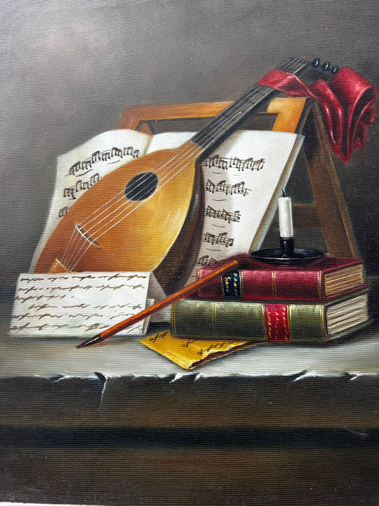 Nature morte à la mandoline et partition