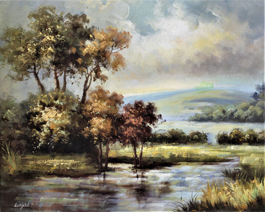 Paysage avec marais