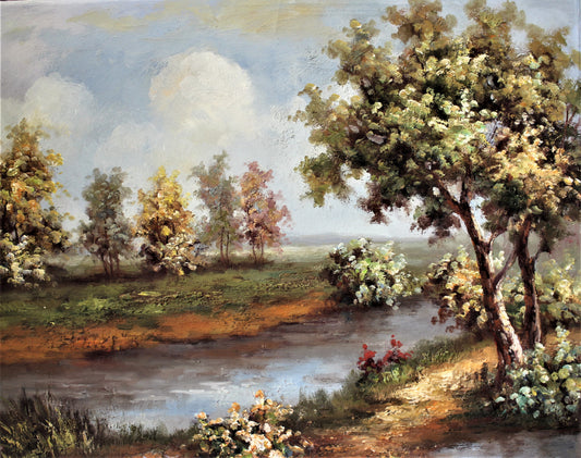 Paysage avec une petite rivière