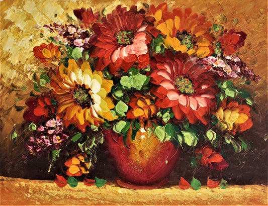 Orange and red autumnal bouquet