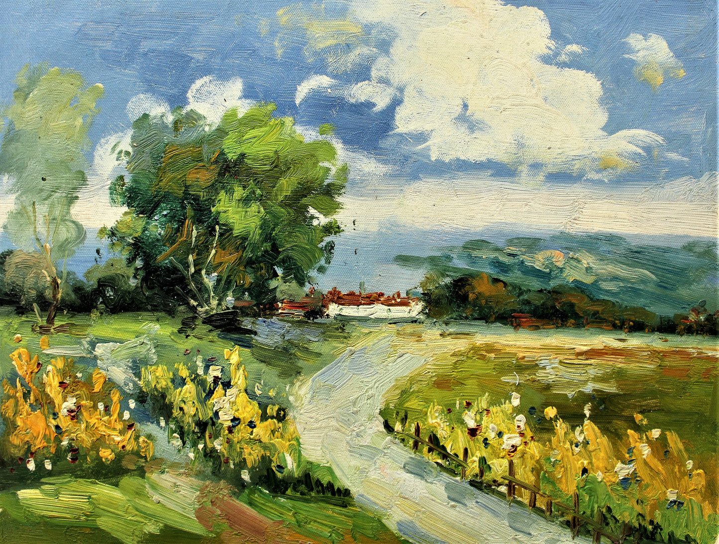 Courbe d'une route de campagne