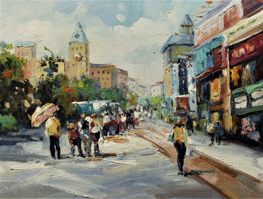 Busy village street