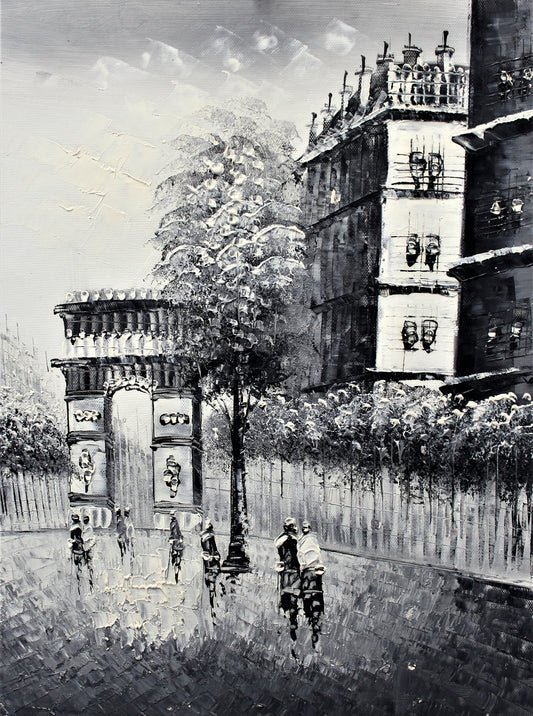 Black and gray arc de triomphe