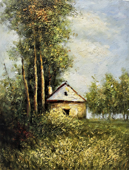 Log cabin in the forest