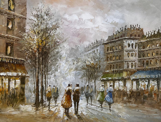 Cloudy city street