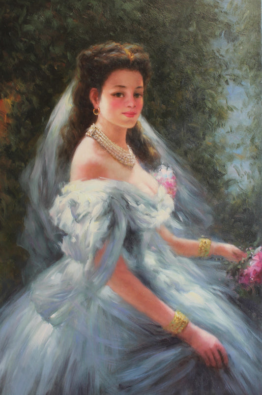 Mariée en robe de mariée