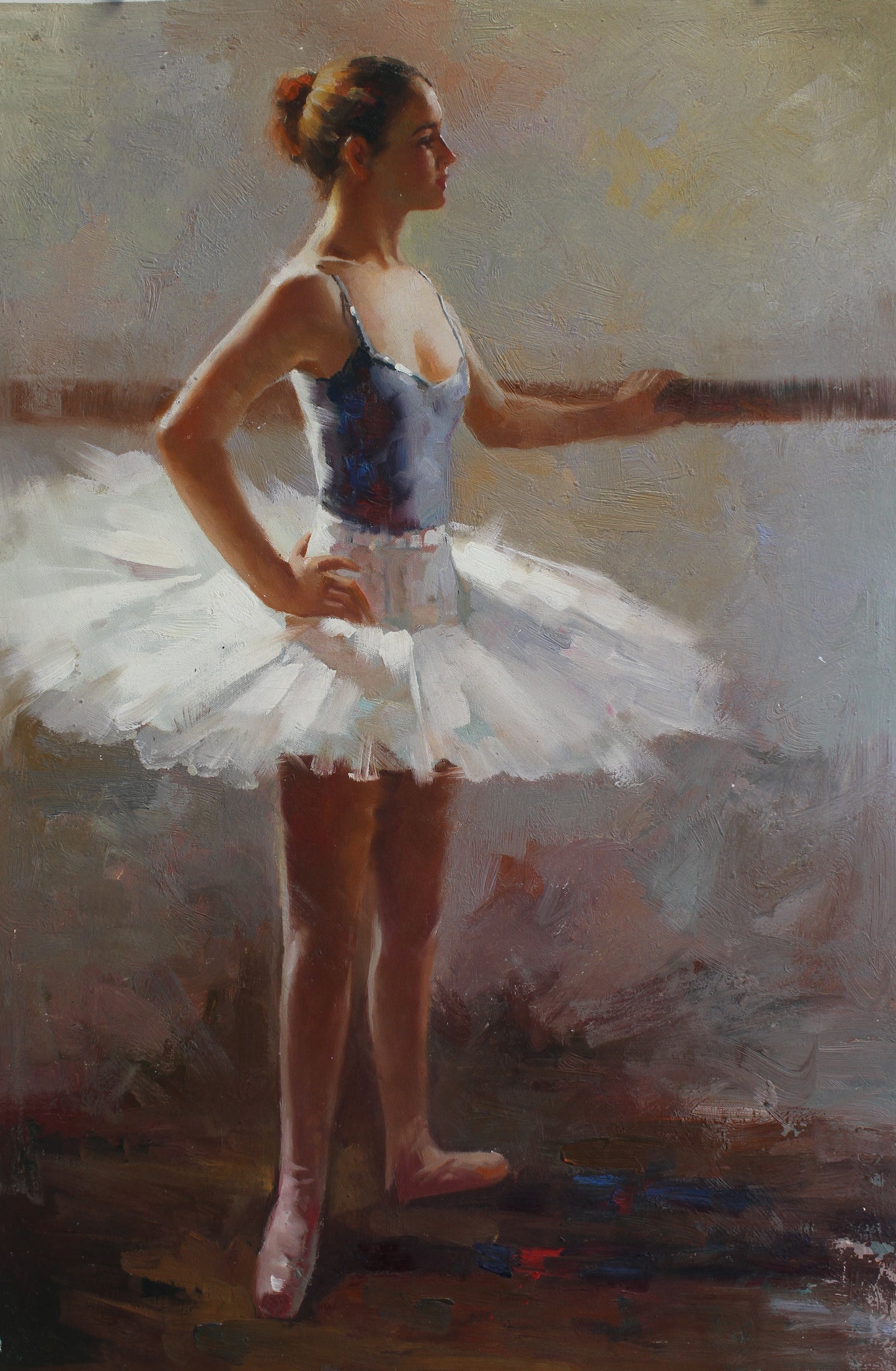 Ballerine debout à la barre
