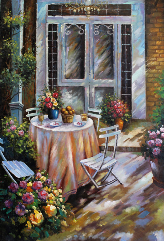 Mettre la table dans un jardin