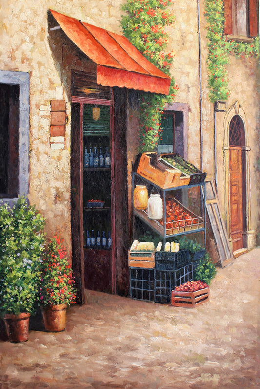 Entrée de rue d'une petite épicerie