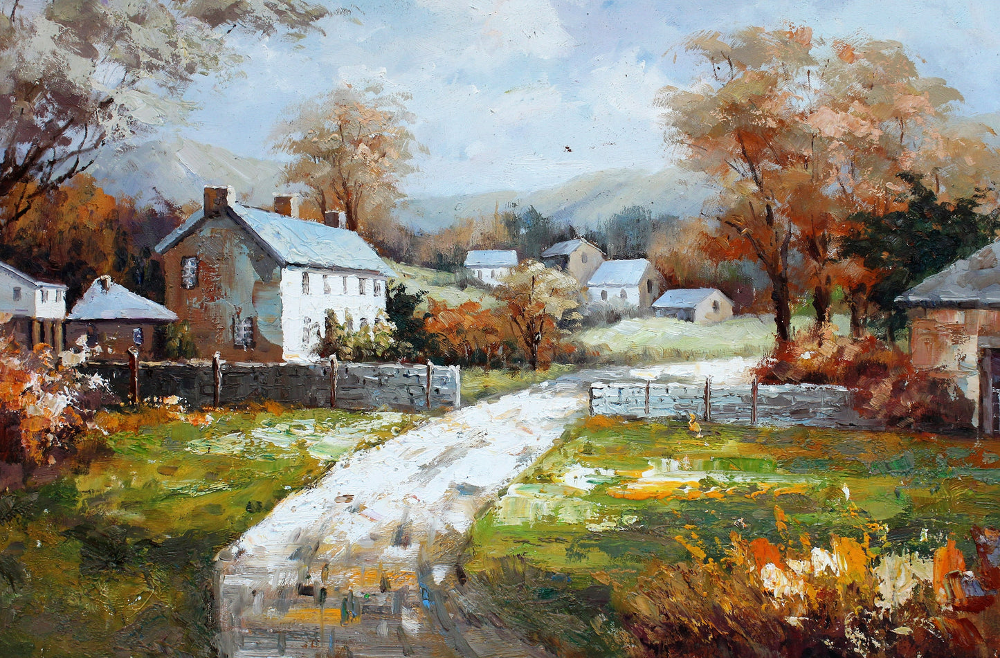 Route vers un petit village
