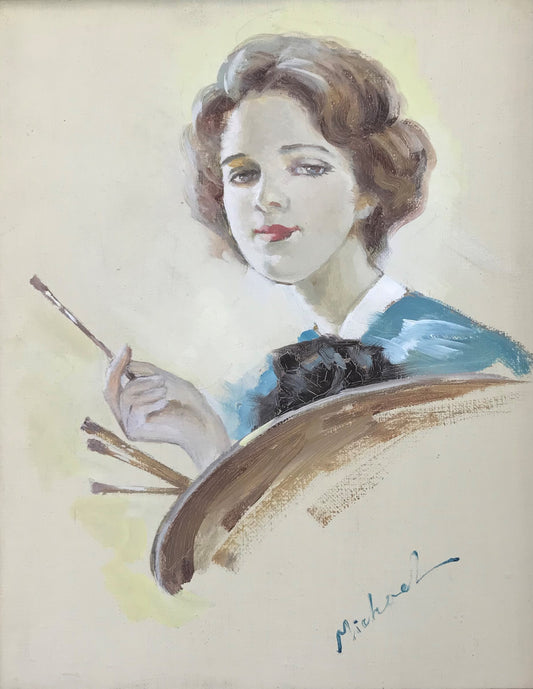 Portrait d'une femme peintre