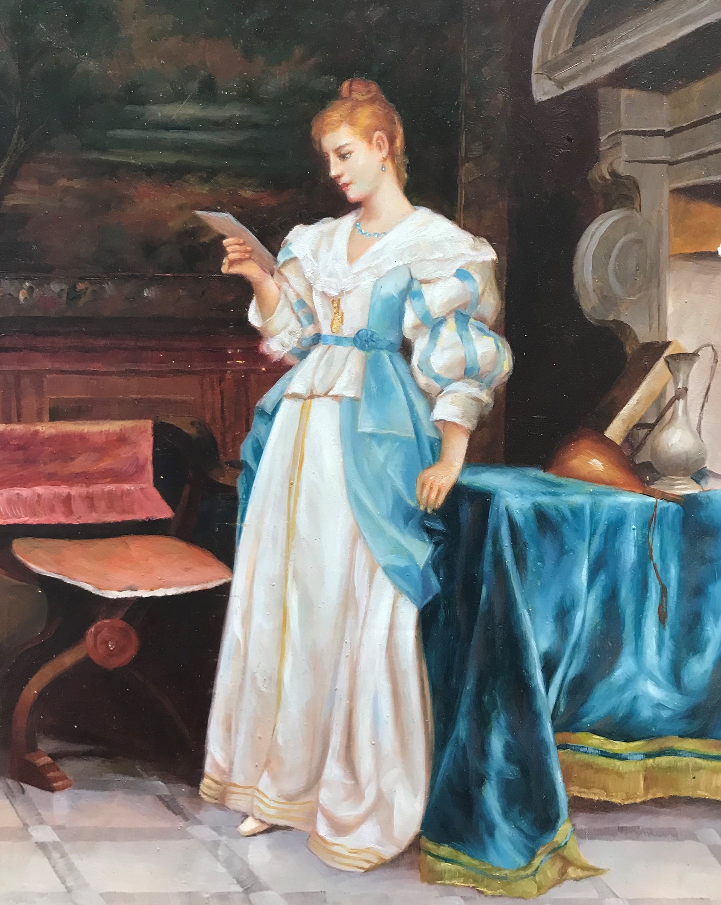 Femme lisant une lettre