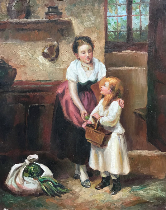 Mère et enfant dans une cuisine