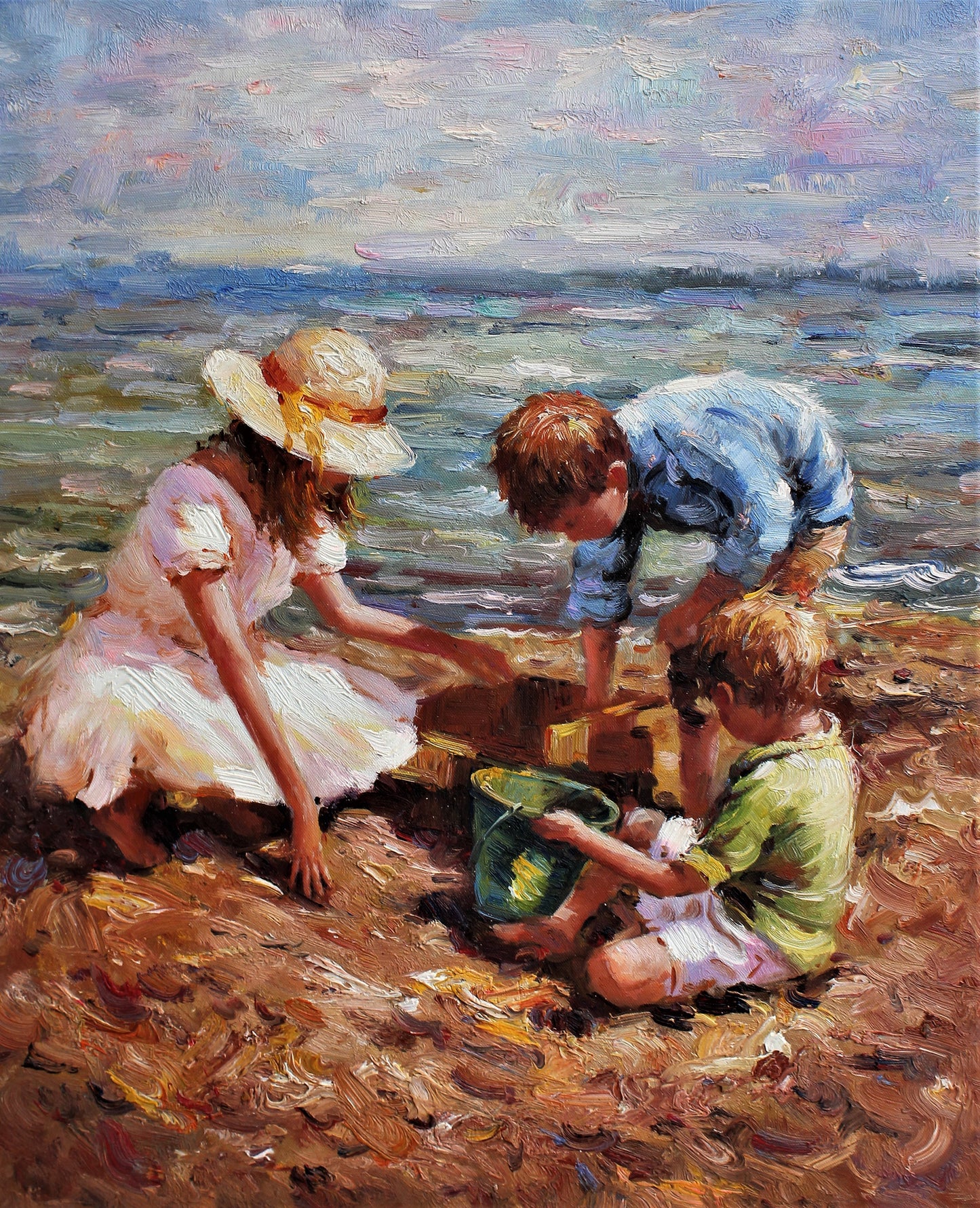 Enfants jouant dans le sable