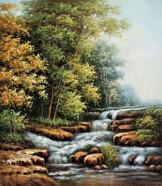 Petite cascade dans une forêt