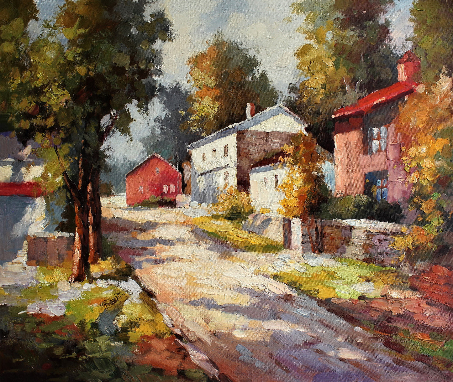 Route de quartier calme et vide