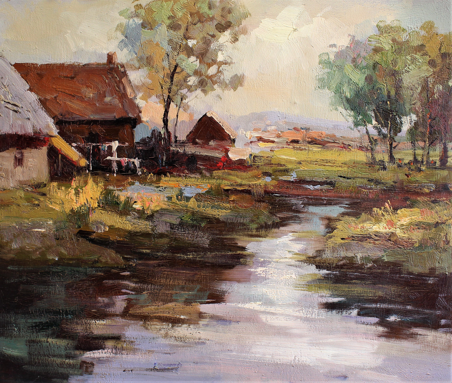 Ruisseau traversant un petit village