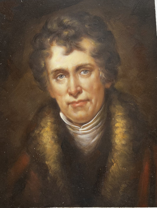 Portrait of a man with fur jacket