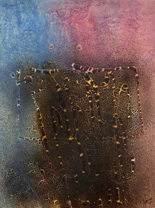 Light blue and pink abstract painting