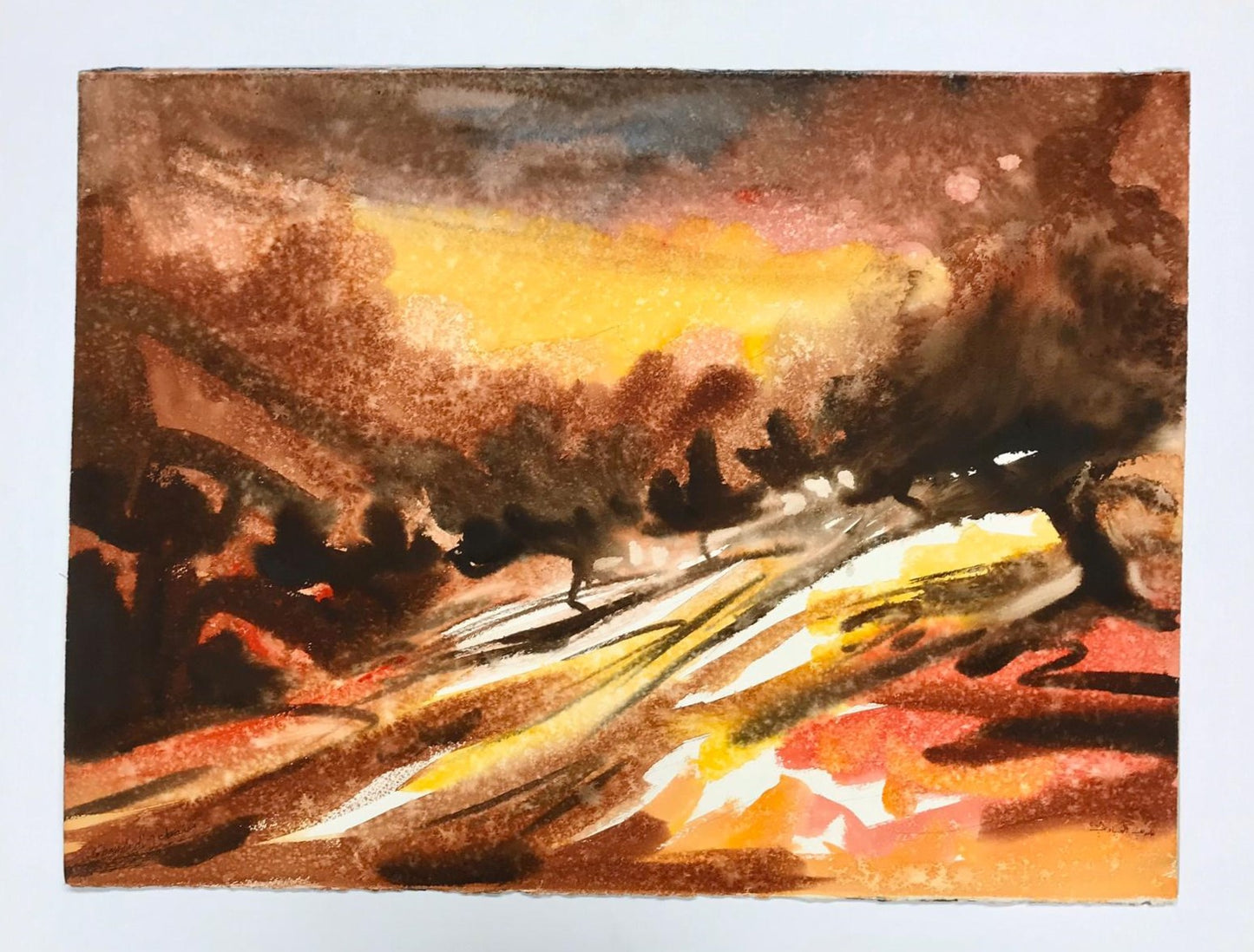 Paysage aux couleurs chaudes