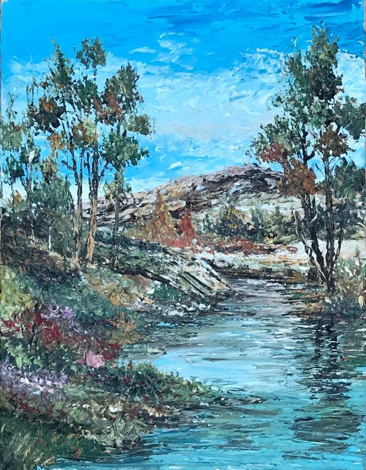 Paysage avec de l'eau