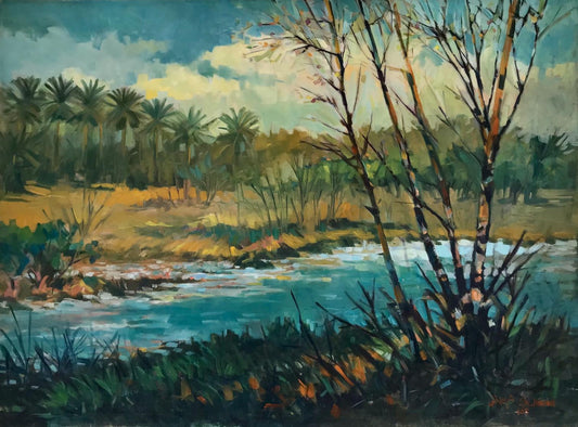 Paysage avec de l'eau