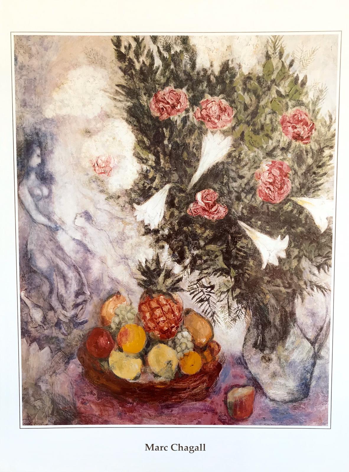Poster of flowers and fruit by Marc Chagall