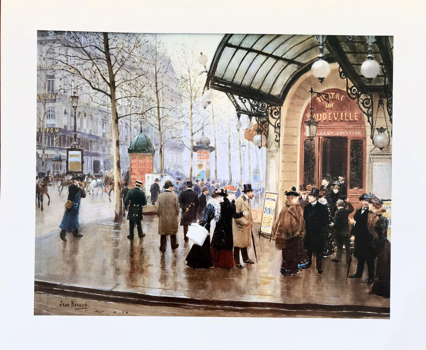 Poster of theatre entrance by Jean Beraud