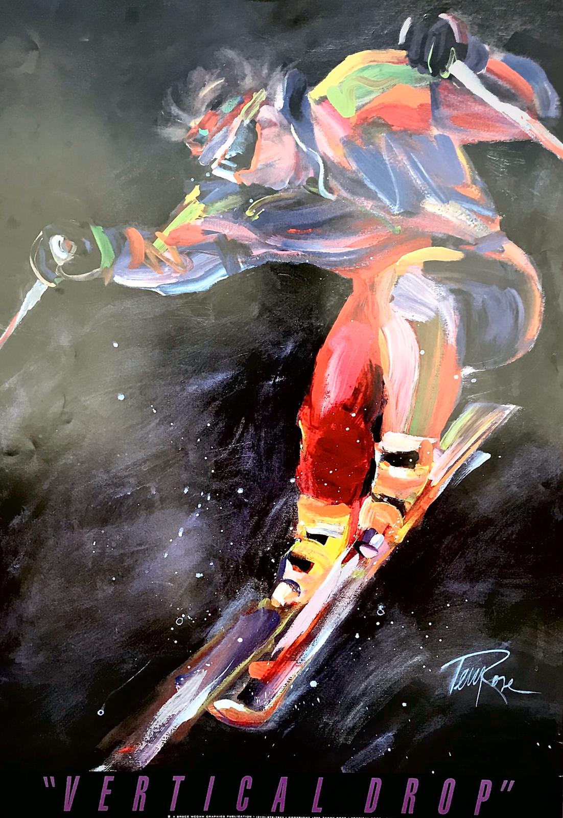 Affiche du skieur « VERTICAL DROP »