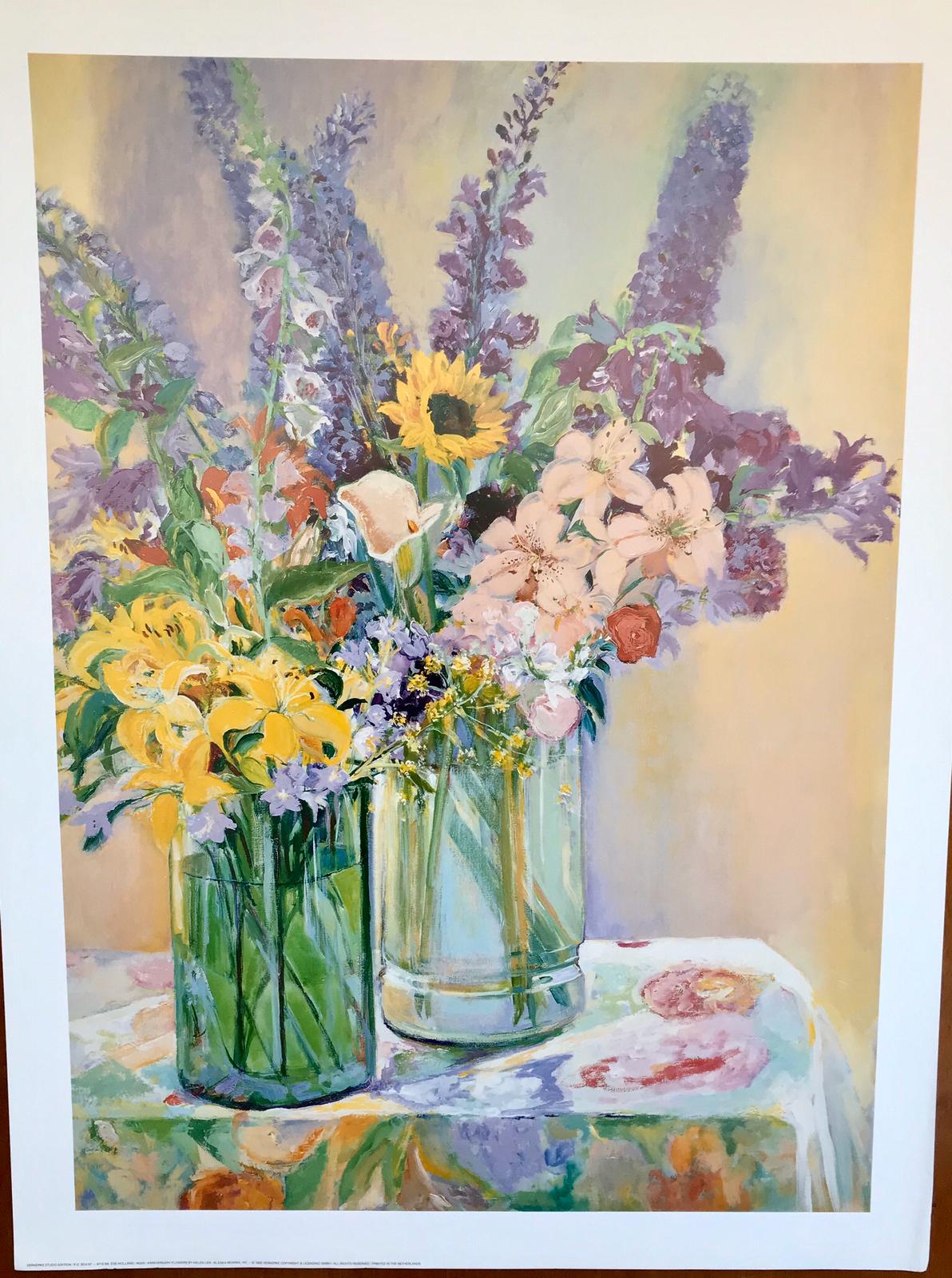 Poster of two vases of flowers